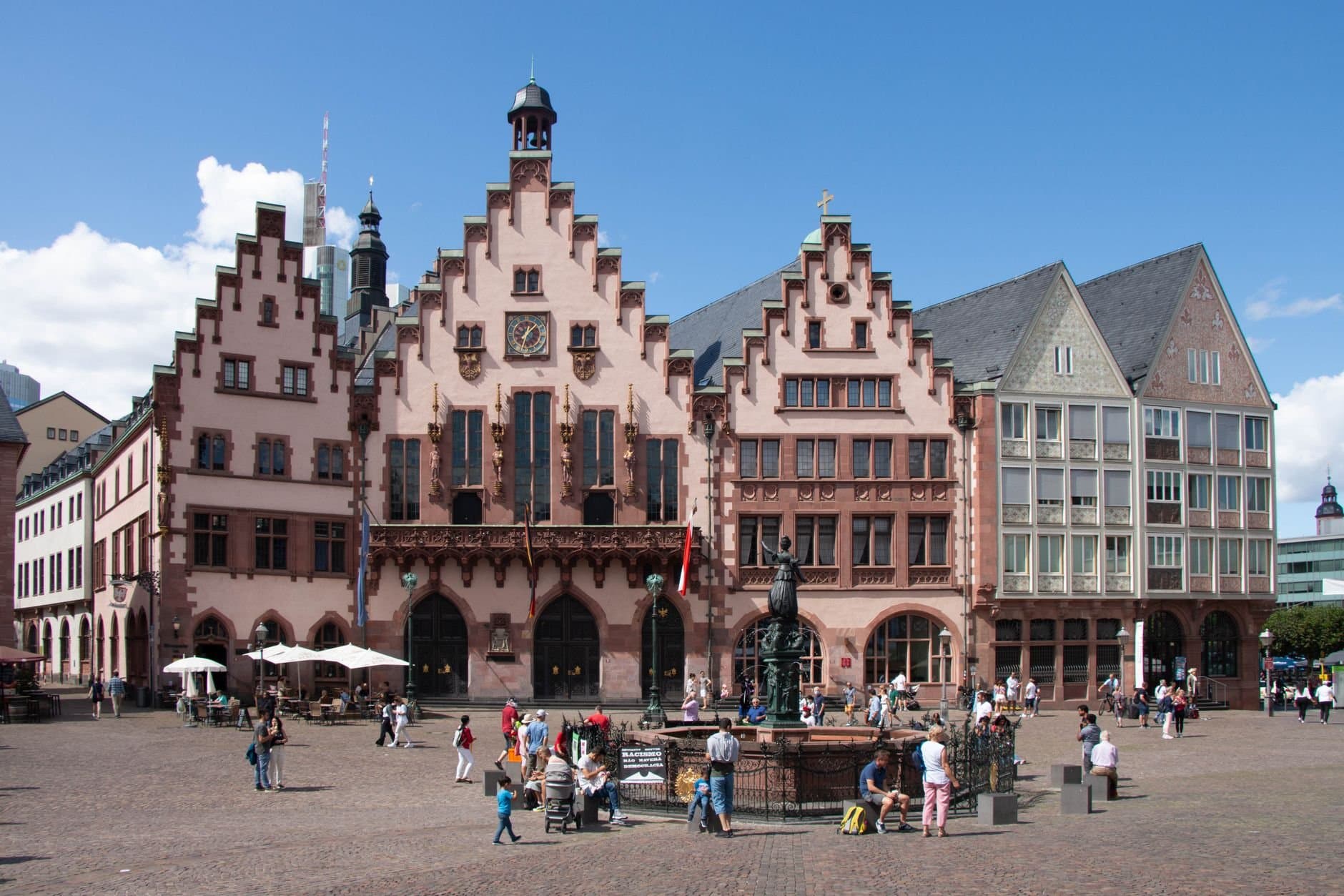 Explore the historic architecture of Römer Square in Frankfurt, Germany.