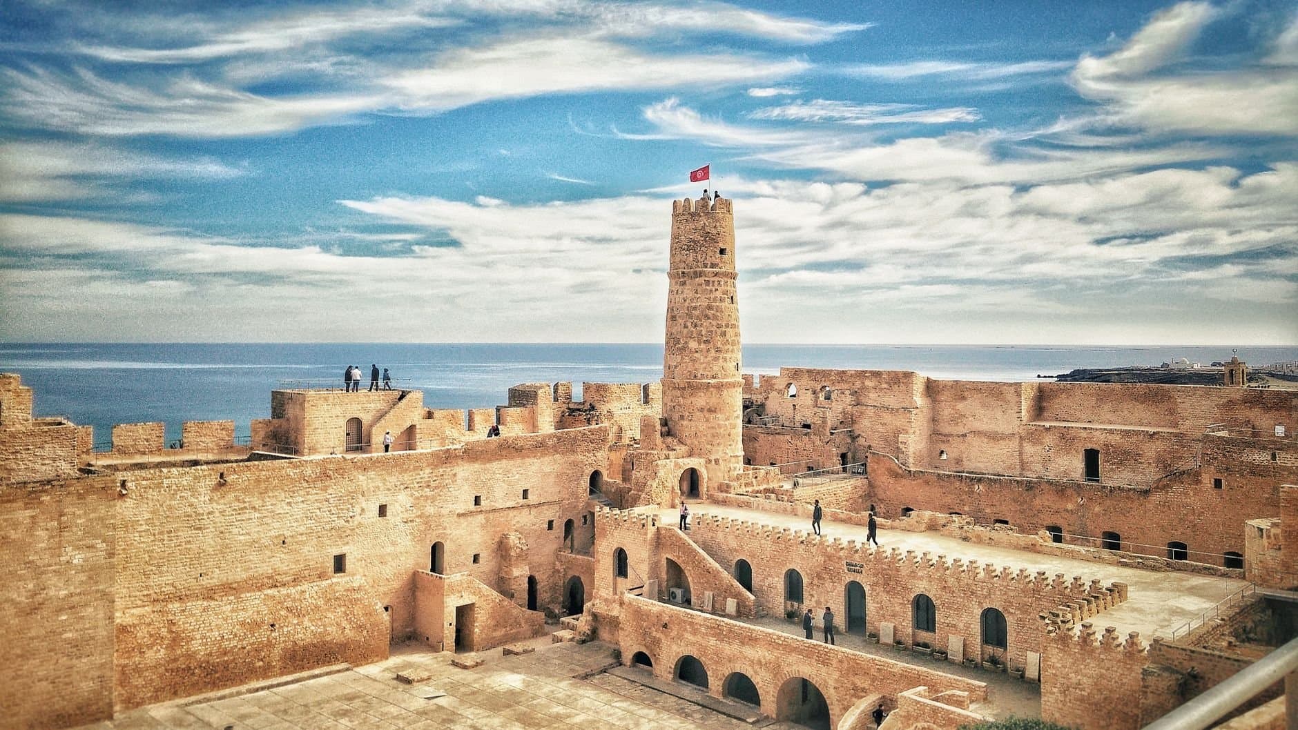 Explore the ancient Ribat of Monastir in Tunisia, showcasing stunning architecture and ocean views.
