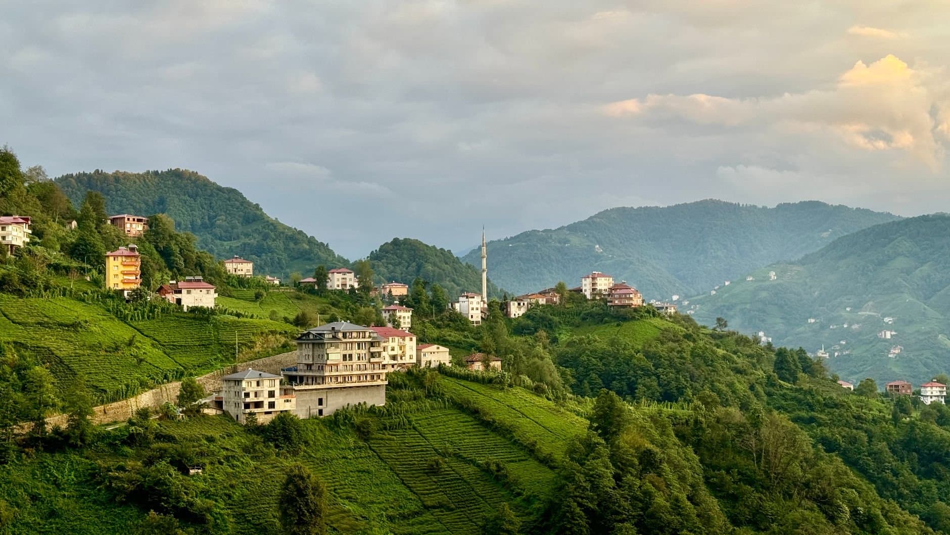 Explore the lush green landscapes and mountainous terrain of Trabzon, Turkey.